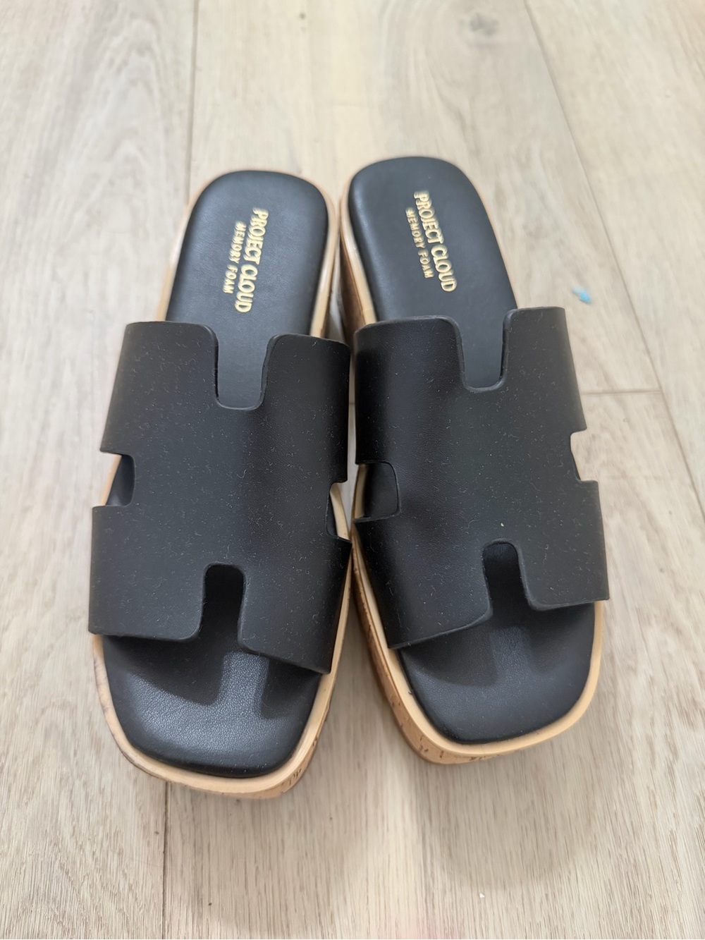 Black Slide Sandals for Women